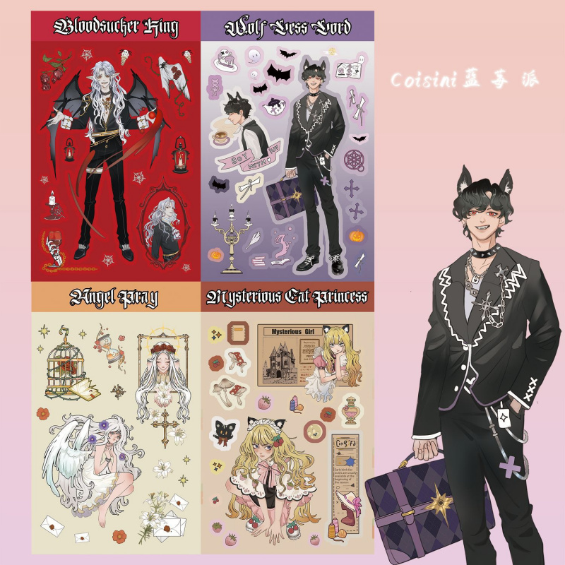 Phone Cases Cool Girl - 韓国スタイルかわいい漫画甘いクールガールボーイエンジェルキャラクターステッカー日記ハンドブックスクラップブック電話ケース Diy 装飾ステッカー