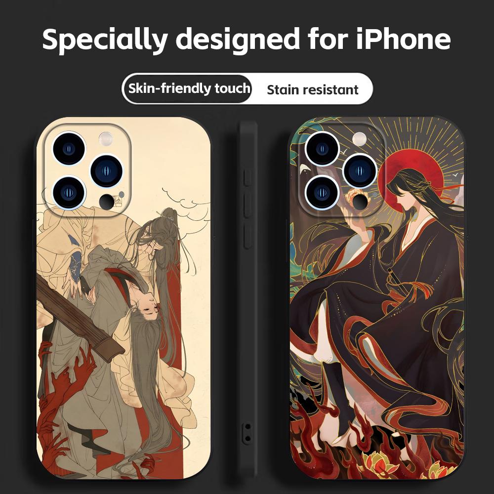 Phone Cases Iphone 13 - ホットなアニメ「呪術廻戦」スマホケース iPhone 16/16e/15/14/13/12/11 Plus/Mini/Pro/Max対応 ソフトブラック耐衝撃カバー