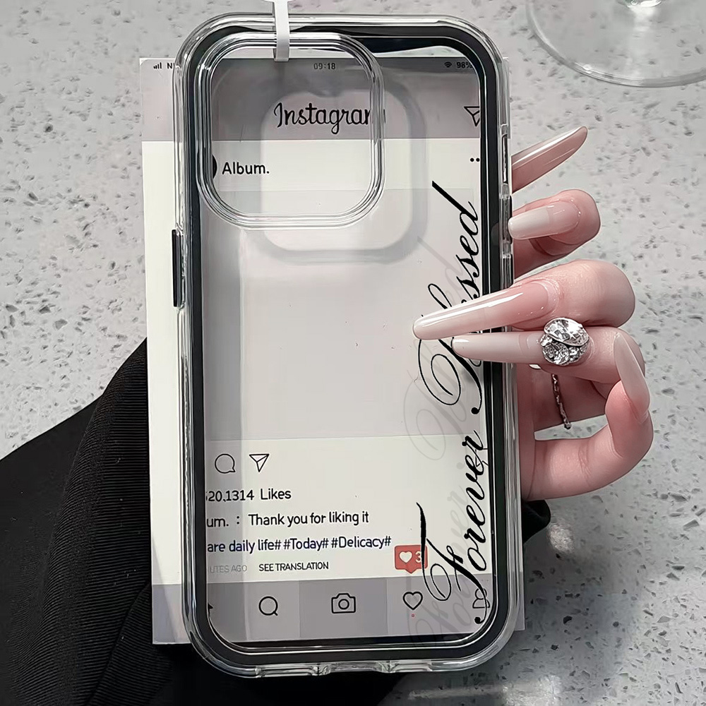 Phone Cases Clear - 永遠に祝福されたシンプルで透明なiPhoneケース iPhone 17 13 16 15