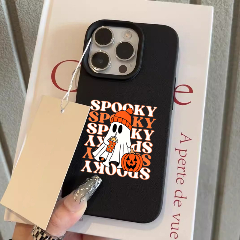 Phone Cases Iphone 17 Pro Max - かわいいハロウィンゴーストとパンプキン柄のiPhoneケース（iPhone 18、17、16、15 Plus、14、13、12、11 Pro Max、16e、17e、X、XR、XS対応）エアソフトカバー