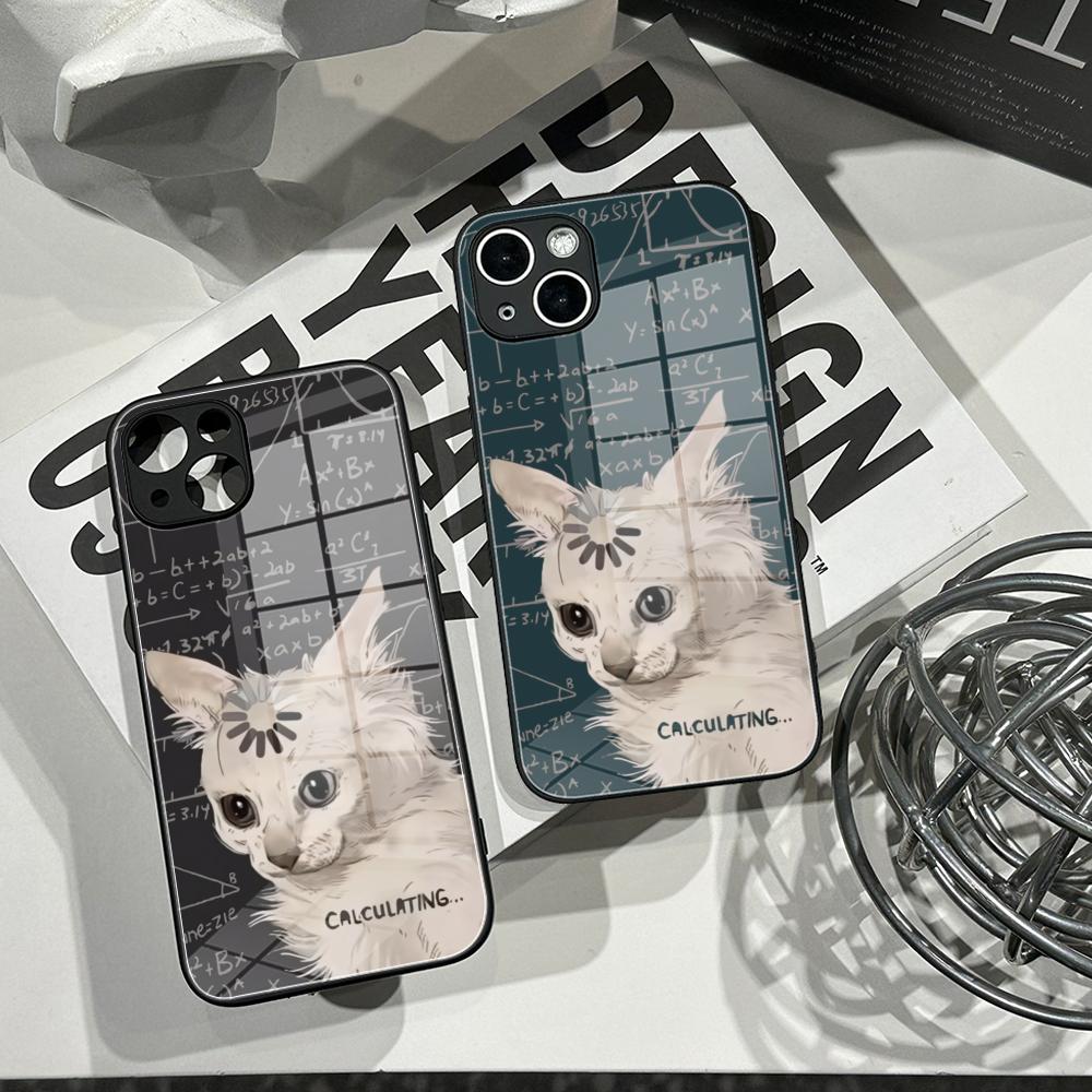 Phone Cases Cat - アートフォーミュラ キャットグラフィティ スマホケース 強化ガラスシェル iPhone 16ProMAX