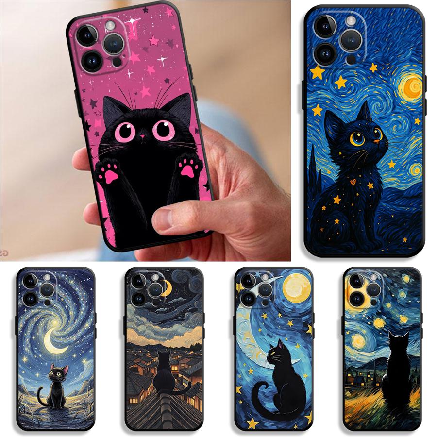 Phone Cases Cat - ファンダフォンカバー、Apple iPhone 17 Pro Max、15 Pro、7、8、Air、17e、14、16、11、12、13、XR、XS