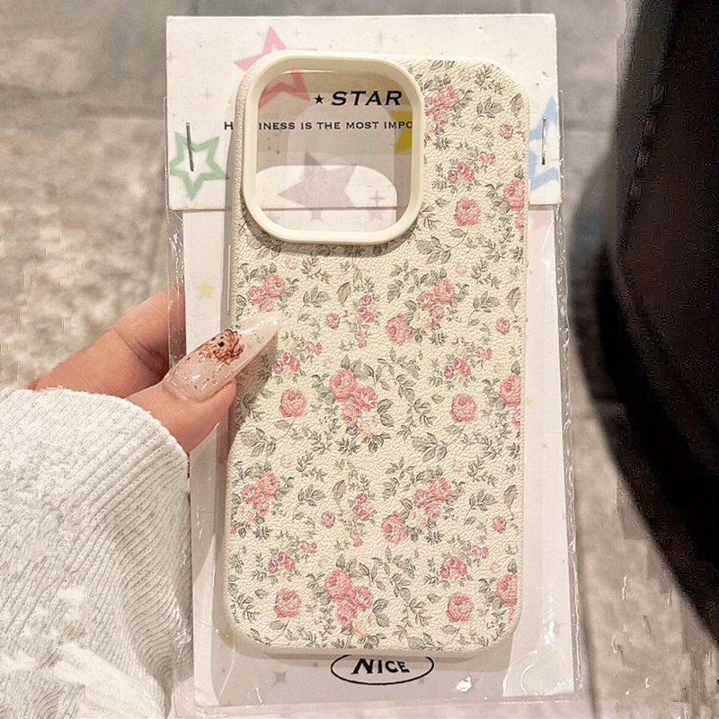 Phone Cases Cool Girl - 愛らしい女の子の花柄ホワイトクラシックソフトフォンケース iPhone 17 Pro Max 16