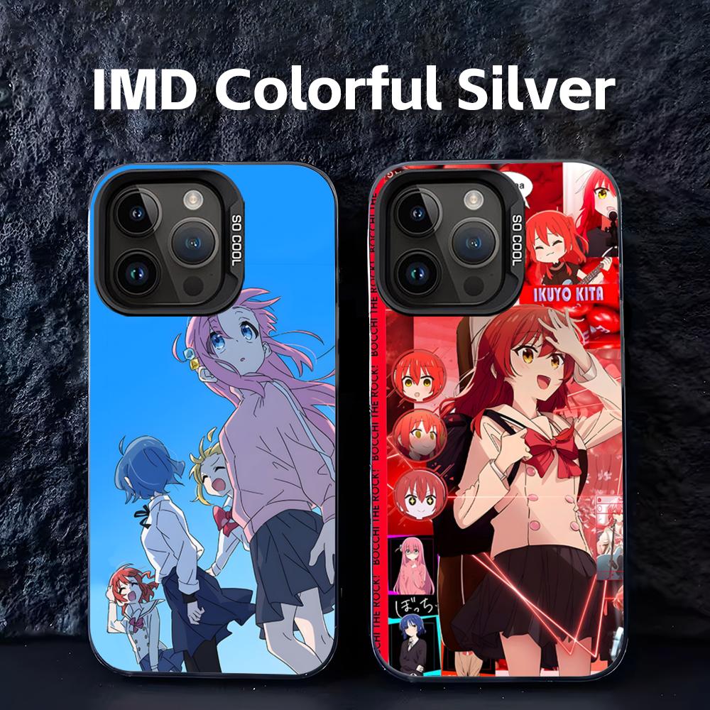 Phone Cases Iphone 13 - アニメクールなボッチ・ザ・ロックのスマホケース、IMDカラフルシルバー、iPhone 17、16、15、14、13、12、11 Pro Maxに適したソフトケース