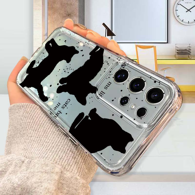 漫画風黒猫アート柄スマホケース Samsung Galaxy - Phone Cases Cat のレビューと価格