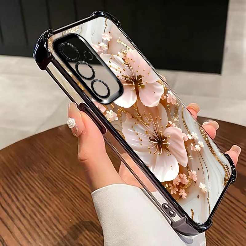 電気メッキフラワークリアスマホケース Samsung Gal - Phone Cases Clear のレビューと価格