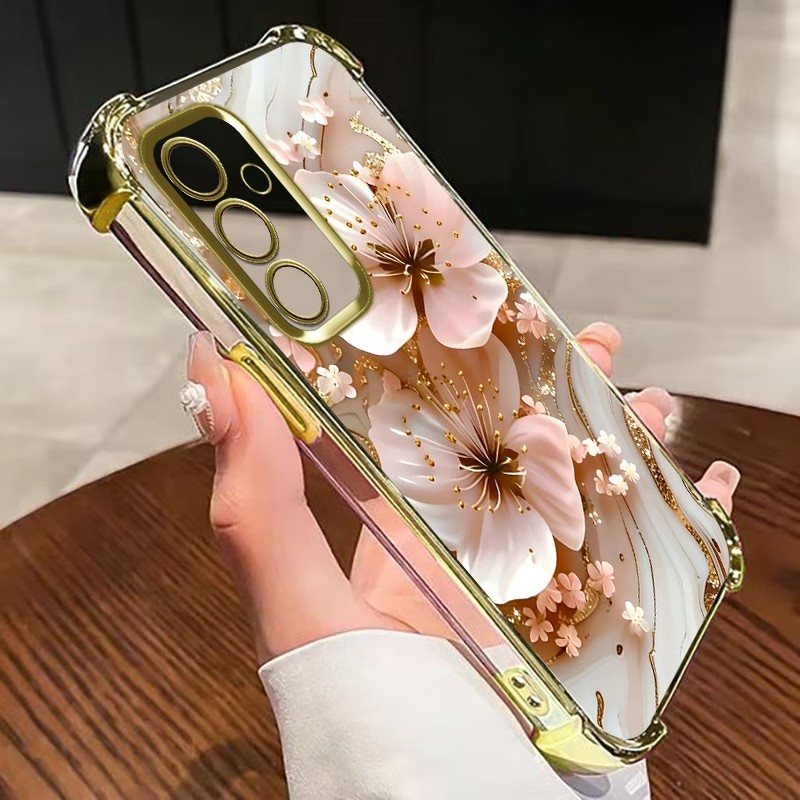 電気メッキフラワークリアスマホケース Samsung Gal - Phone Cases Clear のレビューと価格