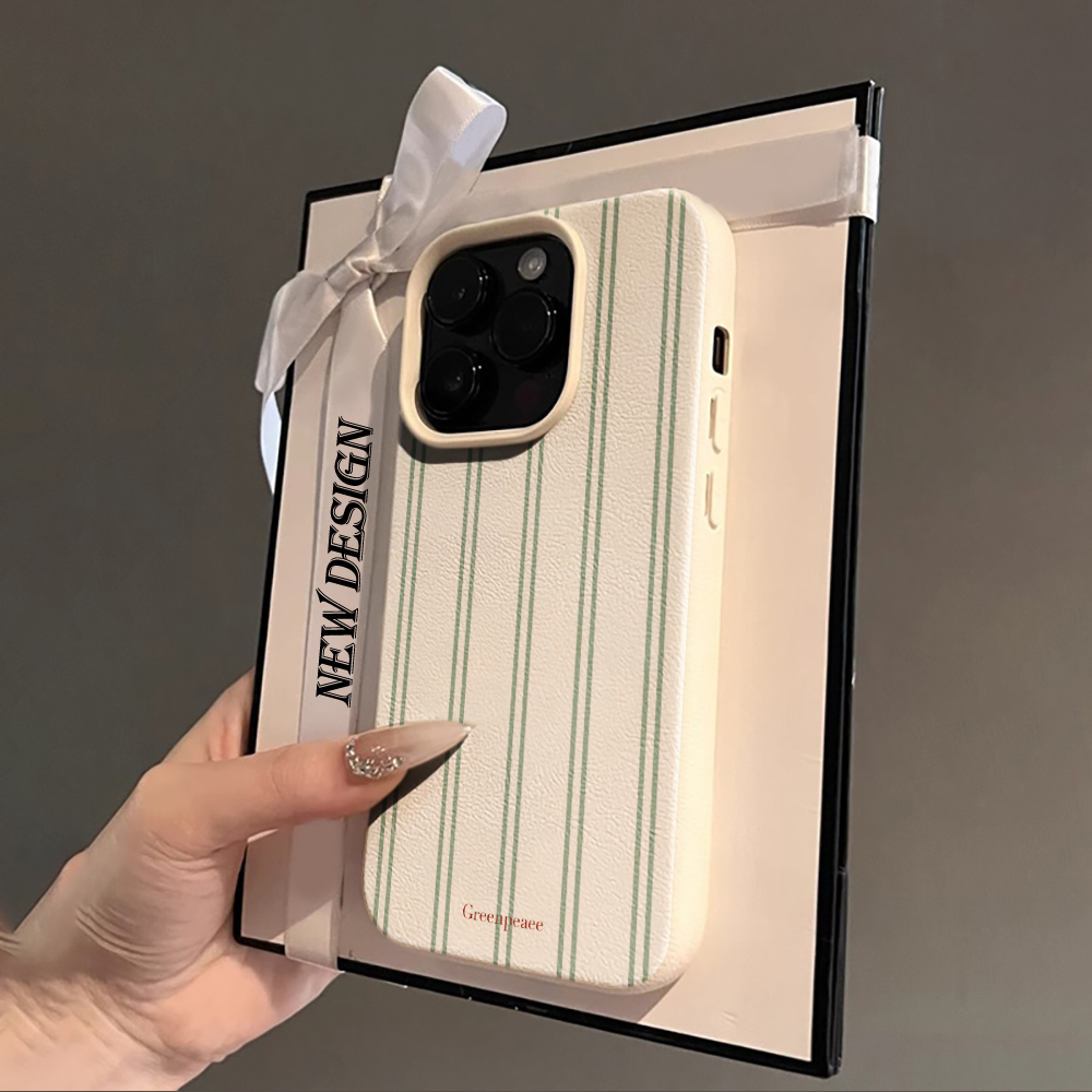 ピンクのストライプ柄プリントの夏用スマホケース iPhone - Phone Cases Durable のレビューと価格