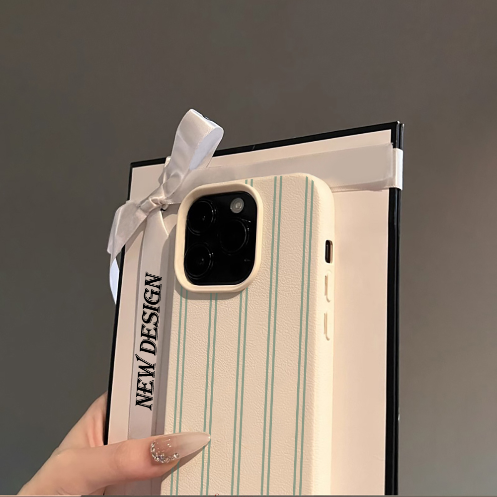 ピンクのストライプ柄プリントの夏用スマホケース iPhone - Phone Cases Durable のレビューと価格
