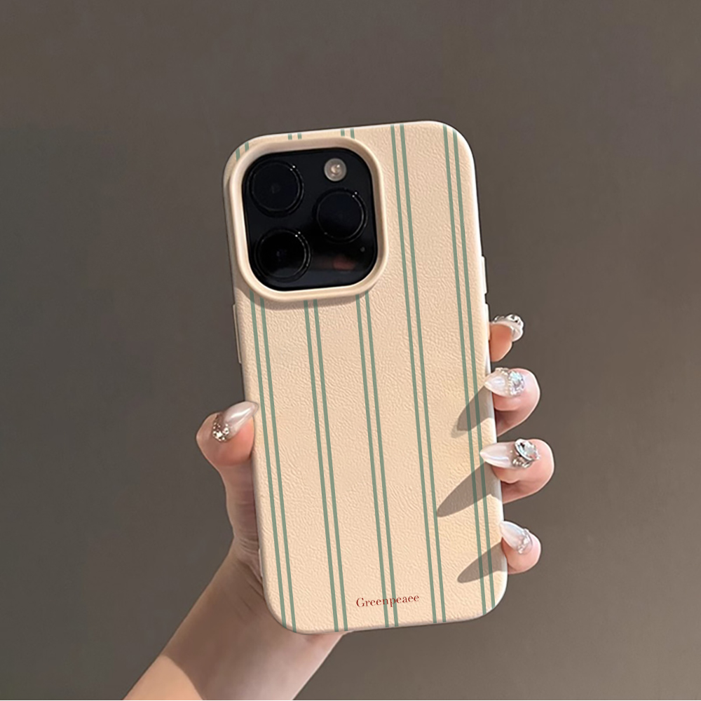 ピンクのストライプ柄プリントの夏用スマホケース iPhone - Phone Cases Durable のレビューと価格