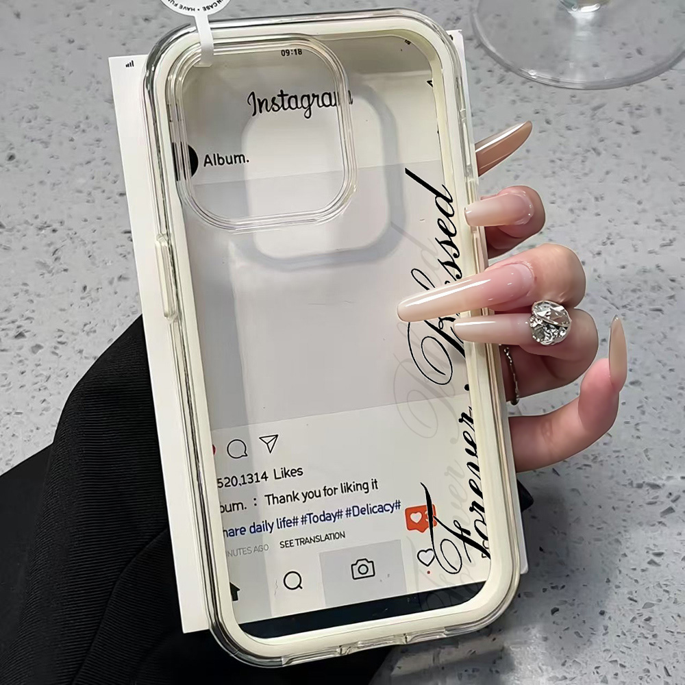 永遠に祝福されたシンプルで透明なiPhoneケース iPho - Phone Cases Clear のレビューと価格