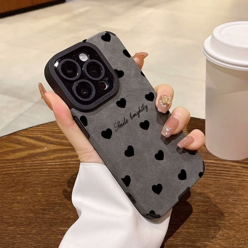 新型高級ブラックラブハートソフトフォンケース iPhone  - Phone Cases Durable のレビューと価格