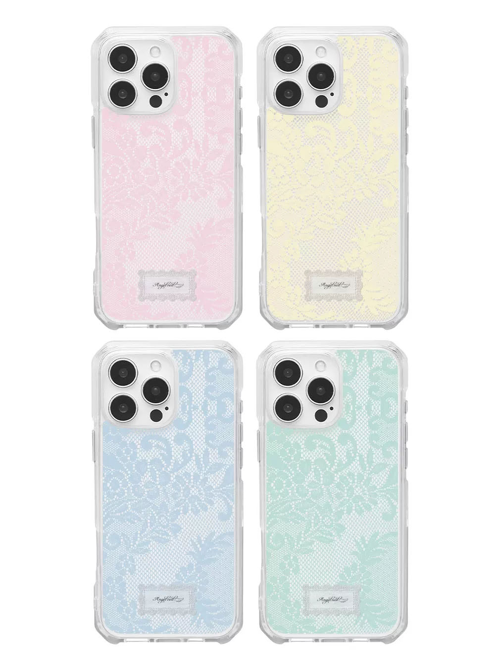 韓国風カラーレーススイートガールフォンケース iPhone  - Phone Cases Cool Girl のレビューと価格