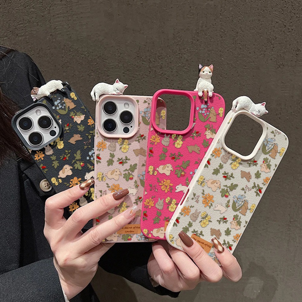 3Dキュートな猫、犬、ウサギ柄のスマホケース Xiaomi  - Phone Cases Cat のレビューと価格
