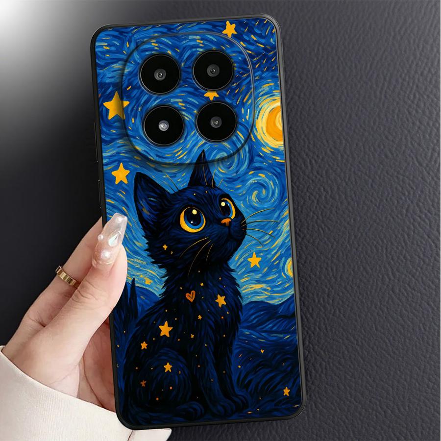 抽象的な星空猫柄のスマホケース Xiaomi Redmi N - Phone Cases Cat のレビューと価格