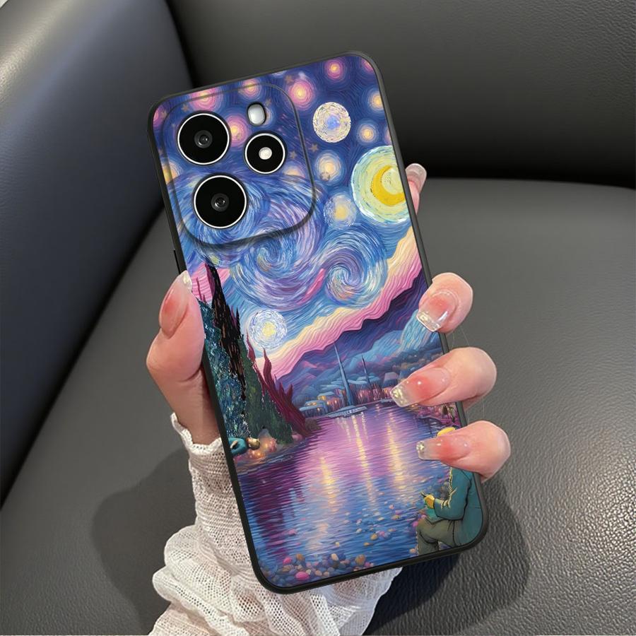 抽象的な星空猫柄のスマホケース Xiaomi Redmi N - Phone Cases Cat のレビューと価格