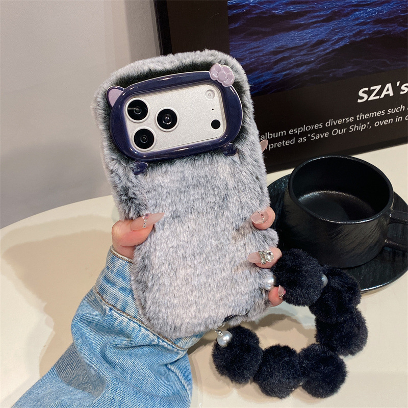 高級感のある無地のファー素材のプラッシュフォンケース iPh - Phone Cases Iphone 17 Pro Max のレビューと価格