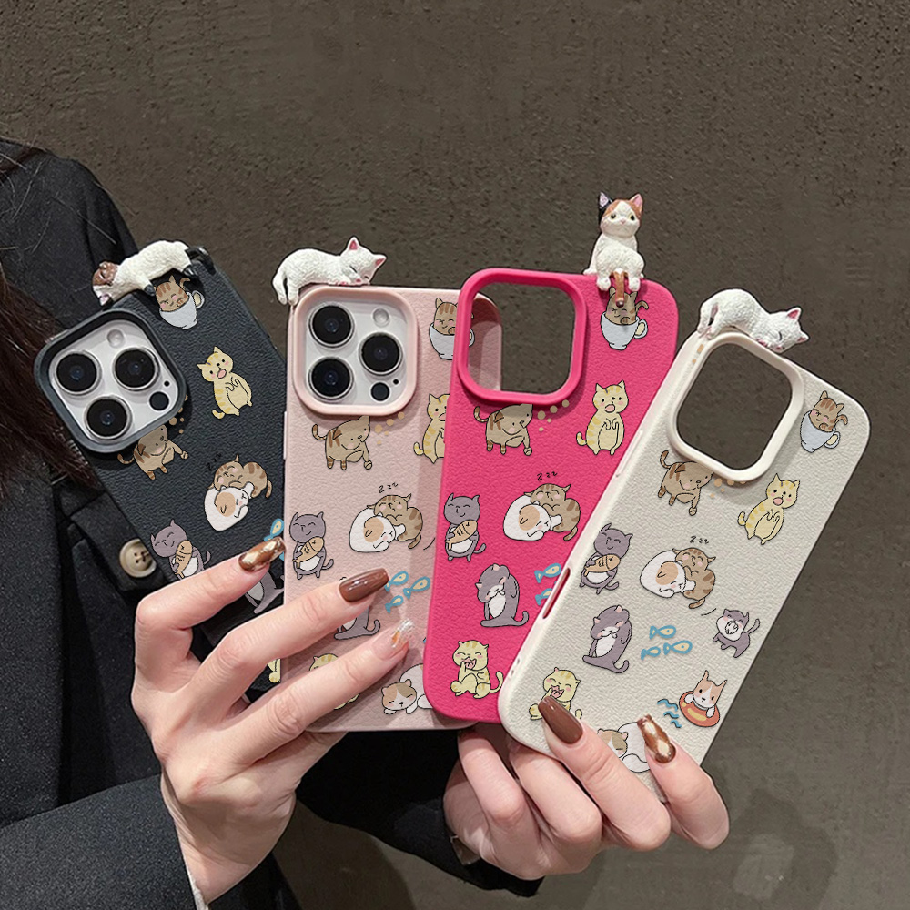 3Dキュートな猫のスマホケース iPhone 11/13/1 - Phone Cases Cat のレビューと価格