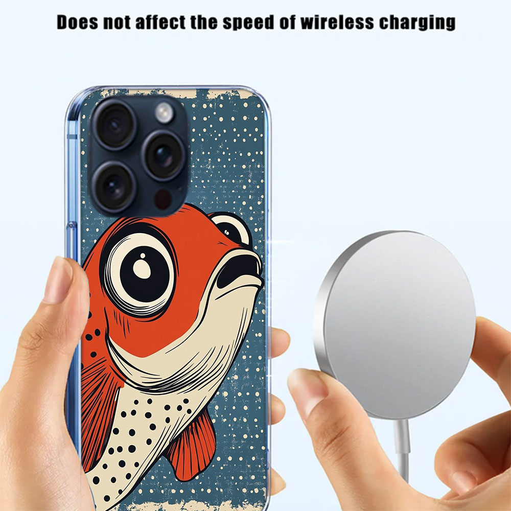 ポップアート風魚柄クリアスマホケース iPhone 17 A - Phone Cases Drawing Ideas のレビューと価格
