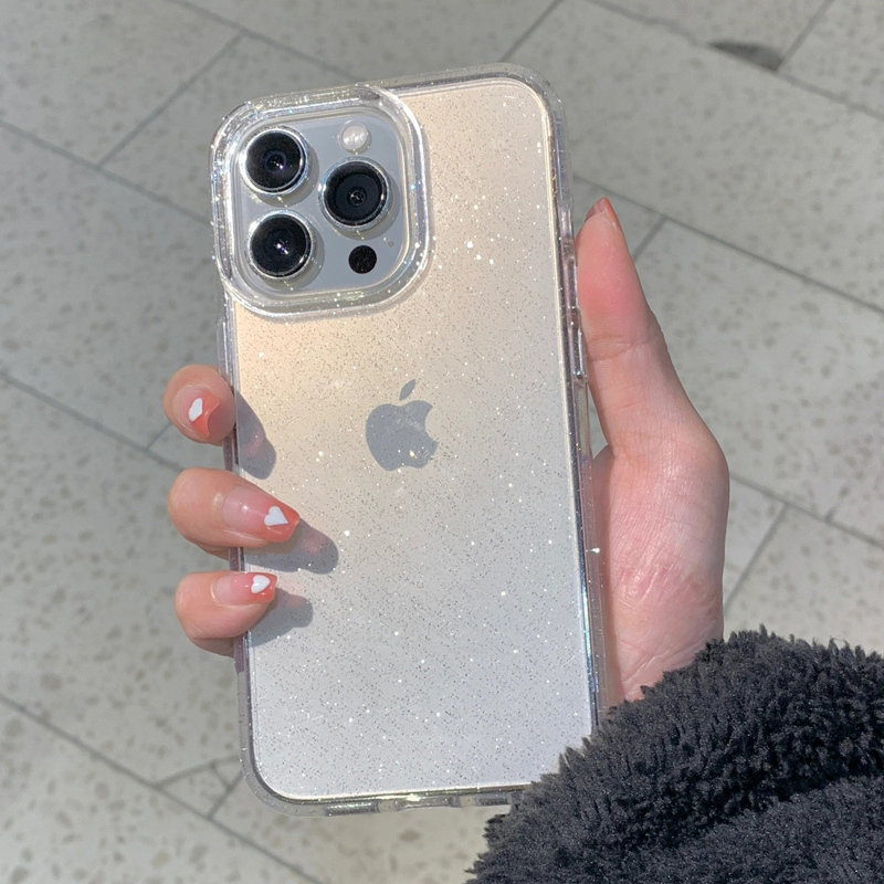 透明 シンプル グリッター iPhone 16 15 14  - Phone Cases Clear のレビューと価格
