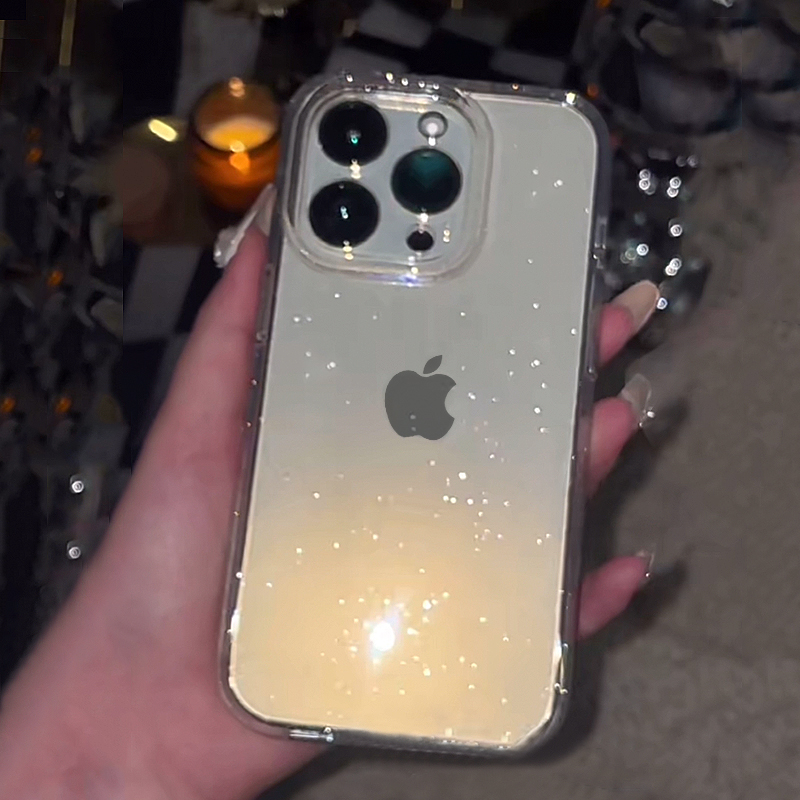 透明 シンプル グリッター iPhone 16 15 14  - Phone Cases Clear のレビューと価格