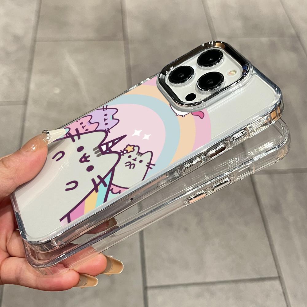 漫画プシーン猫マット透明クリア耐衝撃スマホケース iPhon - Phone Cases Cat のレビューと価格