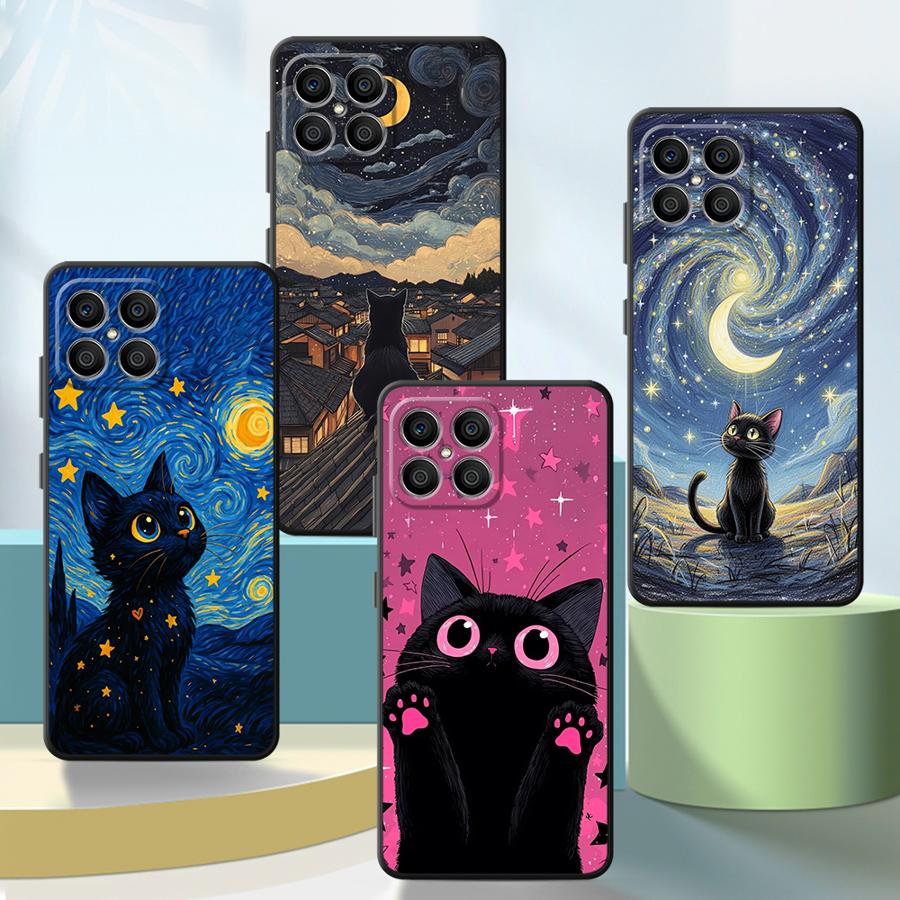 ゴッホの星月夜猫ケース Honor 90 8X X9a Ma - Phone Cases Cat のレビューと価格