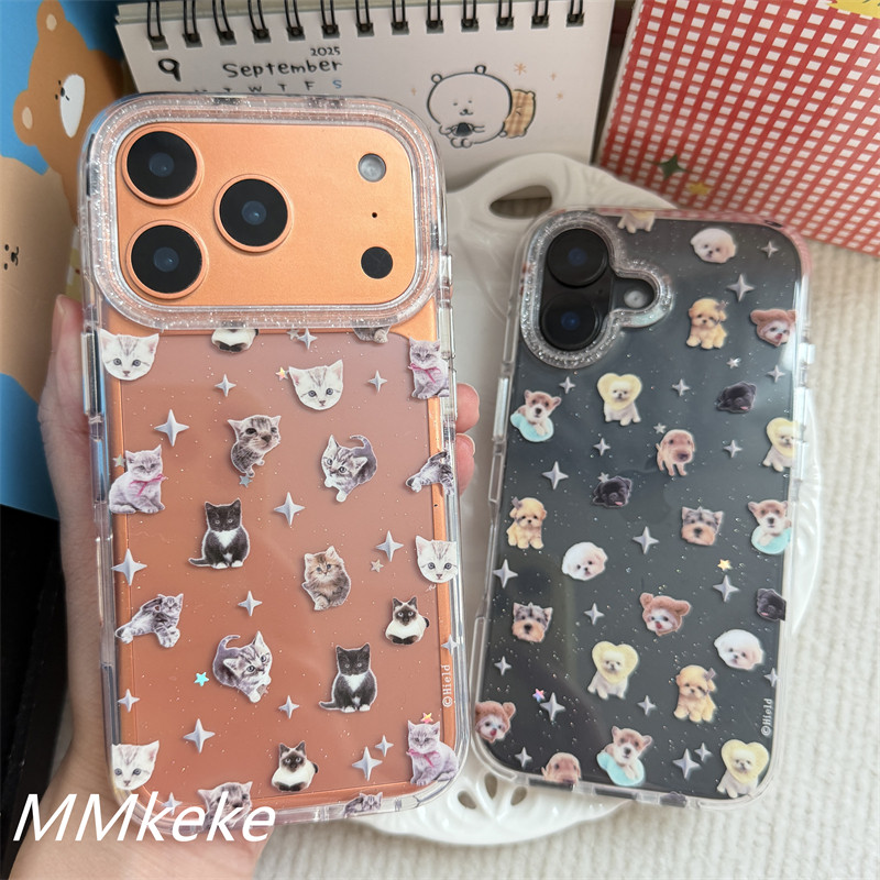 韓国製フルスクリーン子猫子犬スタースターY2Kガールフォンケ - Phone Cases Cool Girl のレビューと価格
