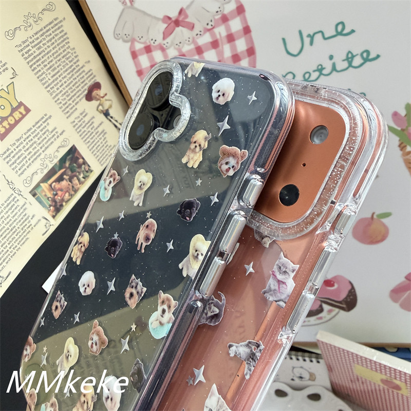 韓国製フルスクリーン子猫子犬スタースターY2Kガールフォンケ - Phone Cases Cool Girl のレビューと価格