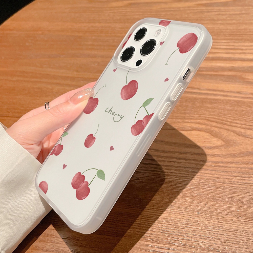 チェリー柄フロスト加工iPhoneケース iPhone 17 - Phone Cases Iphone 17 Pro Max のレビューと価格