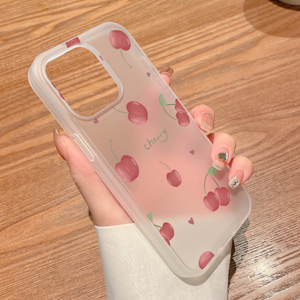 チェリー柄フロスト加工iPhoneケース iPhone 17 - Phone Cases Iphone 17 Pro Max のレビューと価格