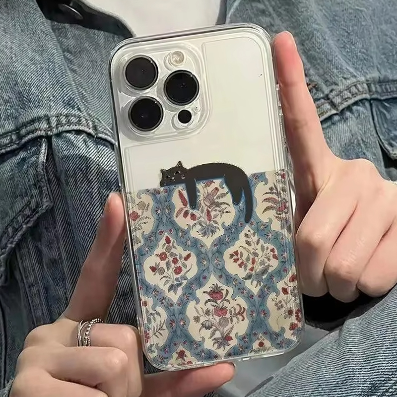 レトロな黒猫柄のヴィンテージ風スマホケース iPhone 1 - Phone Cases Cat のレビューと価格