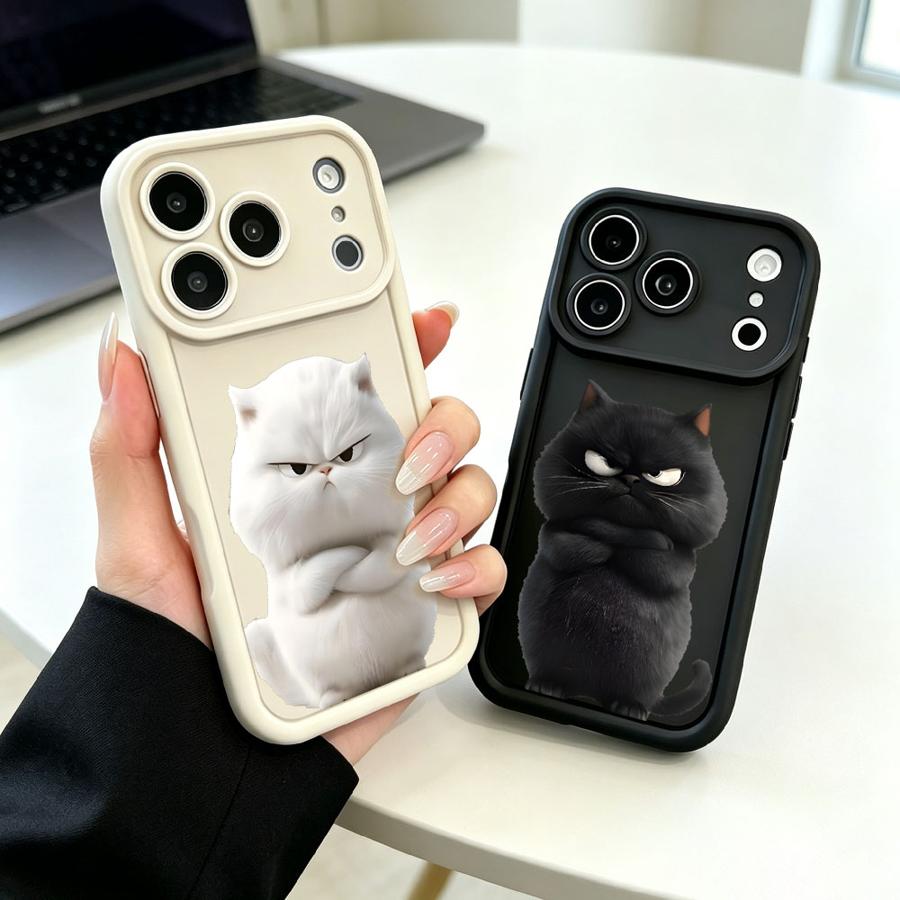漫画風黒猫アート柄スマホケース Apple iPhone 1 - Phone Cases Cat のレビューと価格