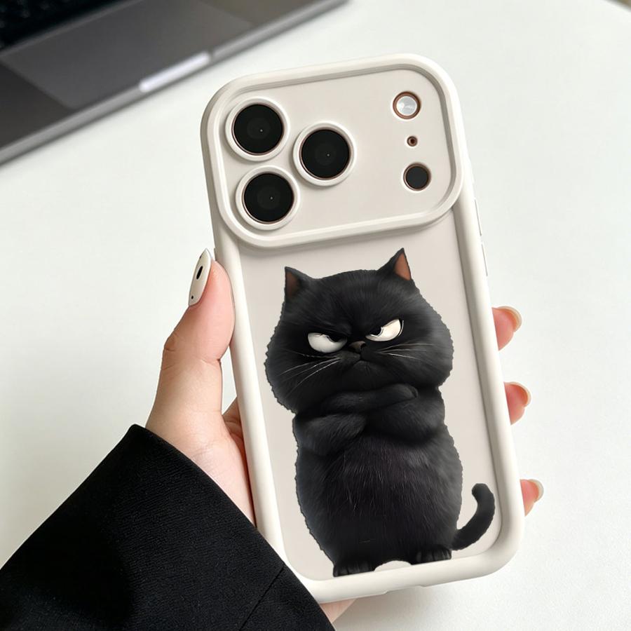 漫画風黒猫アート柄スマホケース Apple iPhone 1 - Phone Cases Cat のレビューと価格